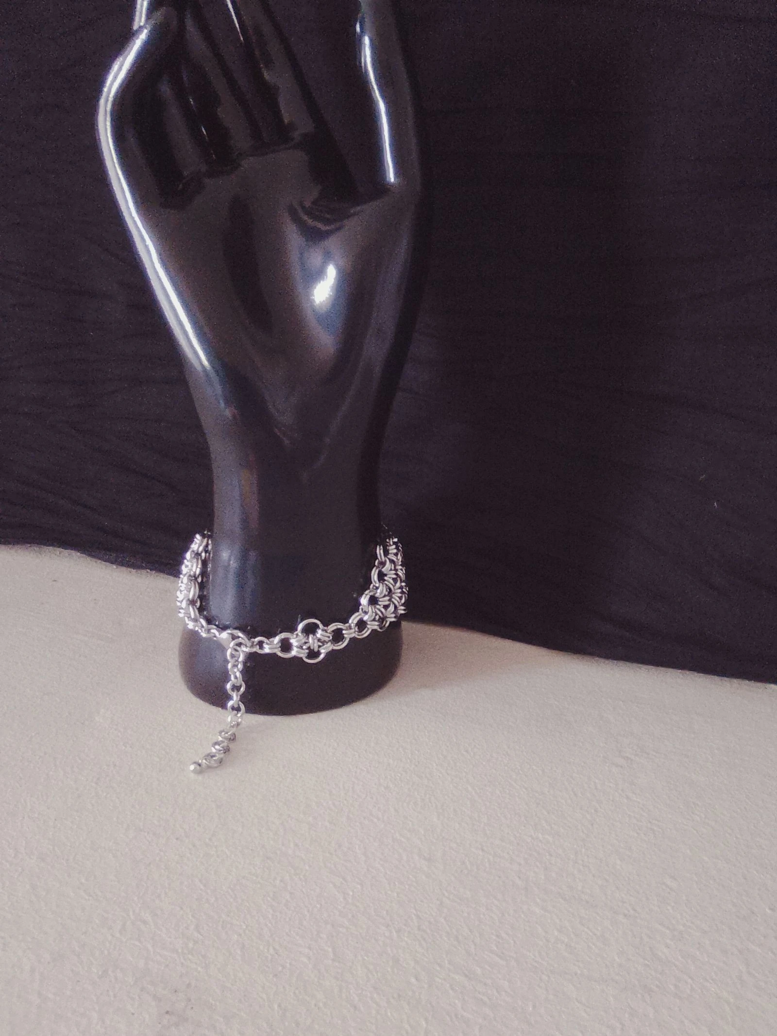 Brazalete de cadena de malla japonesa estilo gótico "rombo" – photo 4